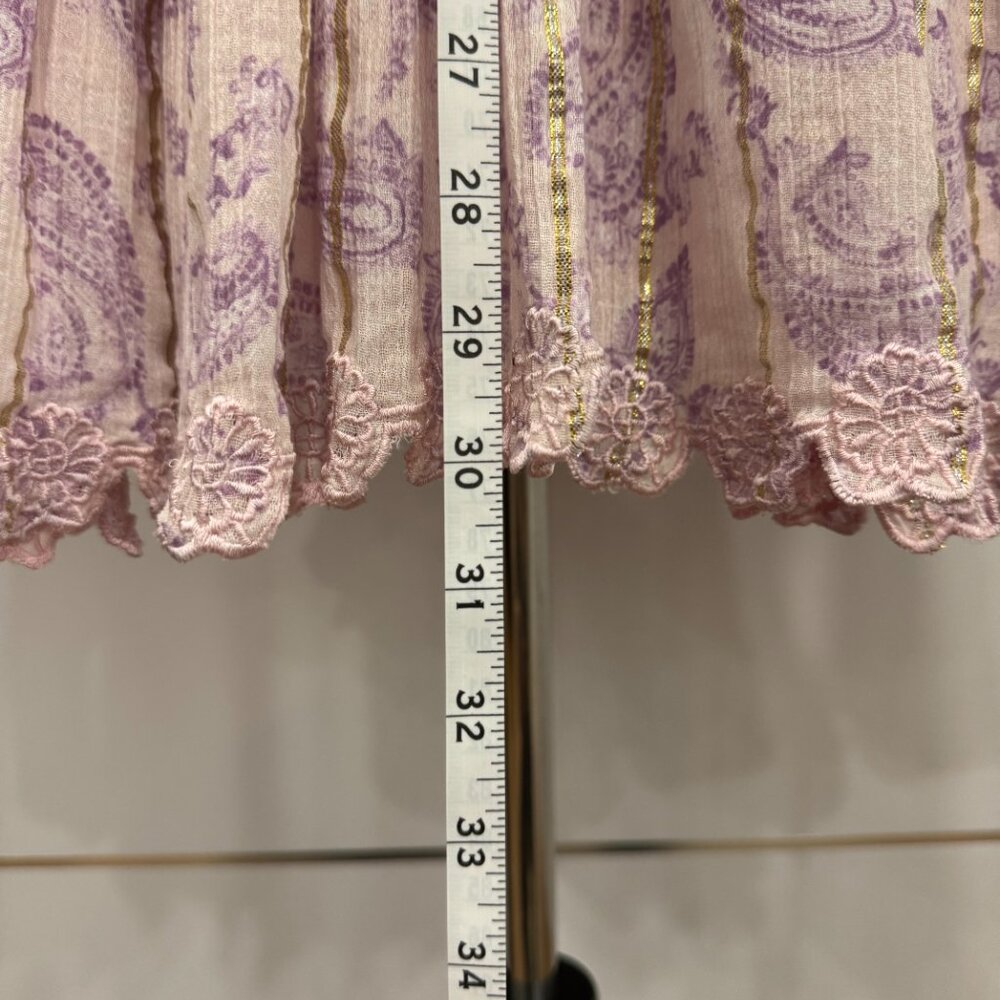 Hemant and Nandita Sequin Paisley Print Purple Mini Dress Size L - Picture 10 of 17